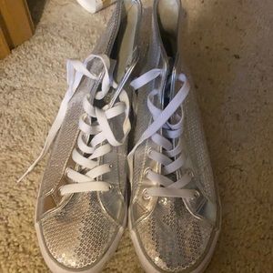 High top sparkle shoes; size 11!